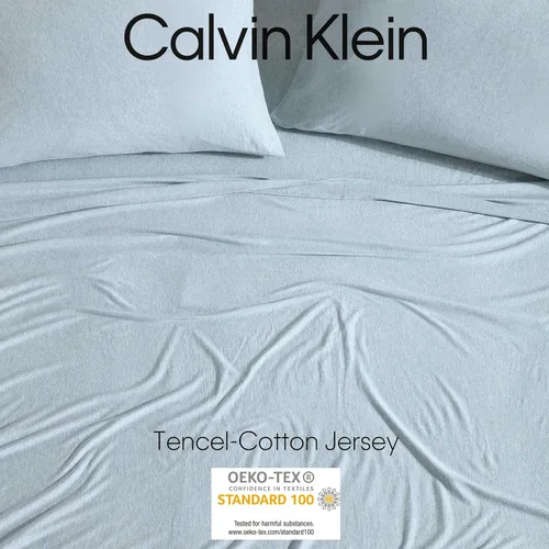 Miniatura 6 de Calvin Klein - Juego de sábanas de tamaño individual, ropa de cama de mezcla de algodón naturalmente suave - Sábanas con funda de almohada a juego