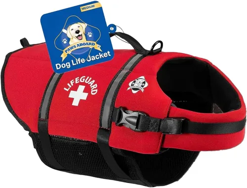Miniatura 43 de Chaleco salvavidas para perros – Chaleco de natación para perros, ajustable, reflectante, cómodo, varios colores, patrones, chaleco de natación