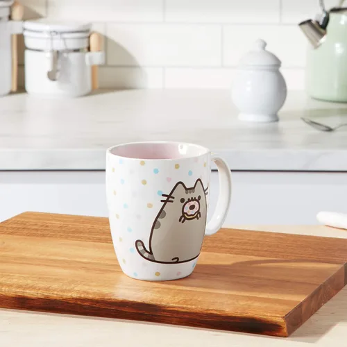 Miniatura 5 de Pusheen by Our Name is Mud "Donut" - Taza de café de cerámica, rosa, 12 onzas
