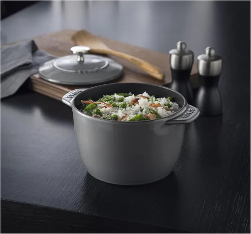 Miniatura 6 de staub La Cocotte de GOHAN 40509-703 La Cocotte de Gohan Gray M 6.3 pulgadas (6.3 in) - Olla de arroz, 2 piezas, pintura, olla de hierro fundido
