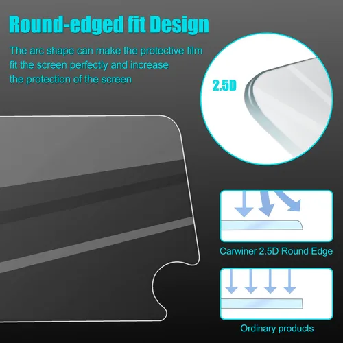 Miniatura 2 de BJSIA Protector de pantalla de vidrio templado HD para 18-22 Jeep Wrangler JL Uconnect 8.4" pantalla táctil