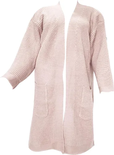 Miniatura 4 de Cárdigan de punto grueso con frente abierto para mujer, suéter de manga larga, acanalado, ligero, elegante, casual, para exteriores