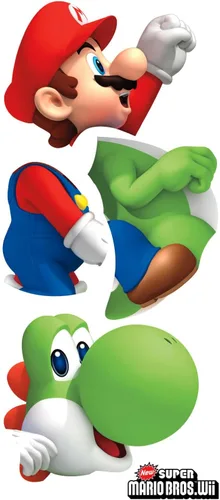 Miniatura 4 de RoomMates RMK1918GM Ninetendo Super Mario Bros. Yoshi y Mario - Calcomanías de pared gigantes para despegar y pegar, 23 x 32 pulgadas
