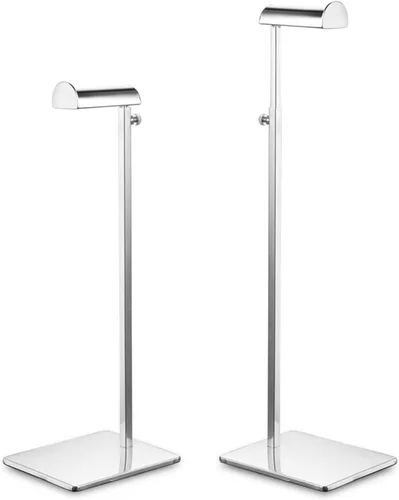 Elitnus Soporte de exhibición de monedero cromado, juego de 2 soportes de exhibición de monedero de altura ajustable, juego de soporte de exhibición
