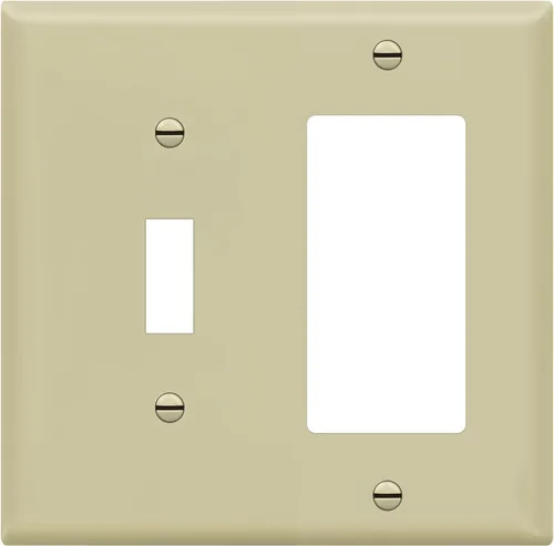 Miniatura 14 de ENERLITES - Placa de pared combinada de acero inoxidable para interruptor de palanca y decorativo, resistente a la corrosión, placa metálica de 2