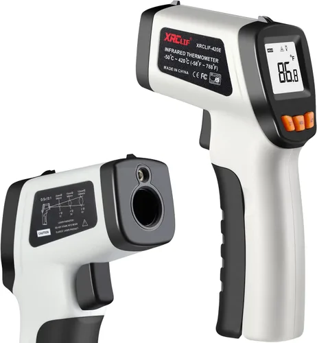 Termómetro láser infrarrojo digital pistola de cocina con emisividad ajustable -58°F ~ 788°F, termómetro láser de cocina sin contacto pistola de