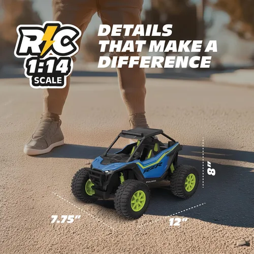 Miniatura 5 de Polaris RZR UTV - Vehículo RC 2WD escala 1:14, con licencia oficial Polaris RZR, control de radio de 2.4 GHz, recargable por USB, listo