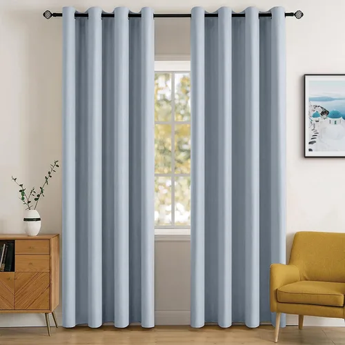 Miniatura 7 de MIULEE Cortinas opacas para dormitorio o sala de estar, juego de 2 paneles de cortina para ventana con aislamiento térmico y bloqueo de luz