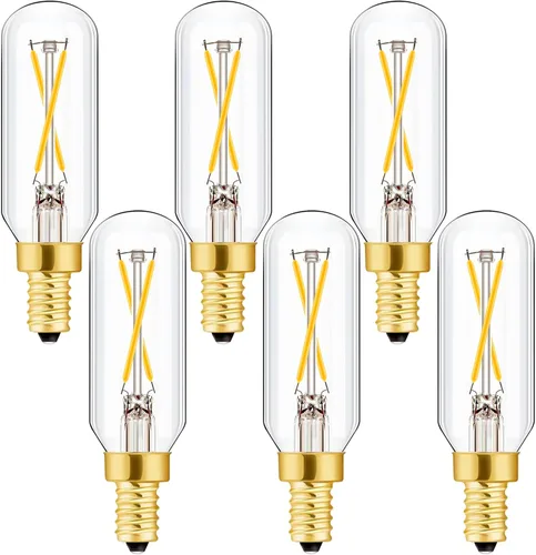Miniatura 15 de Leools Bombilla LED E12 equivalente a 4 W E12, bombilla de candelabro de 40 W, luz blanca diurna 4000 K, AC120 V, 500 lm, regulable, T6 T6.5 B11, 4