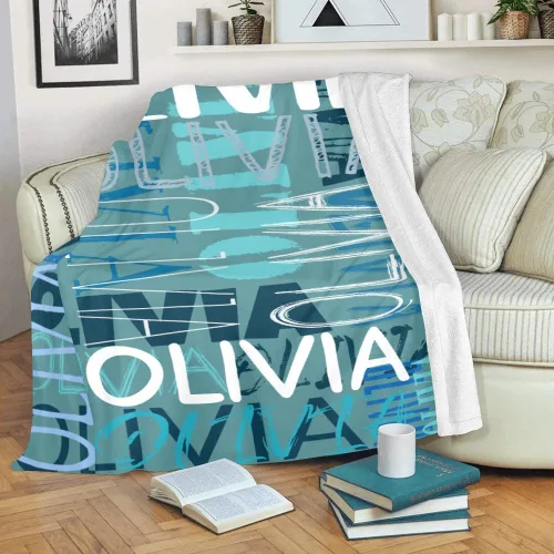 Miniatura 3 de Manta Personalizada Manta de Tiro Personalizada Mantas con Nombre Regalos Personalizados para Mujeres Hombres Niños Bebés Niños Niñas