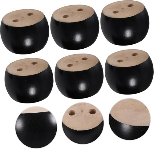 Miniatura 7 de Uonlytech Patas de sofá de madera maciza, patas de sofá de madera para muebles debajo de los muebles, sofá redondo de 2 pulgadas, patas de moño