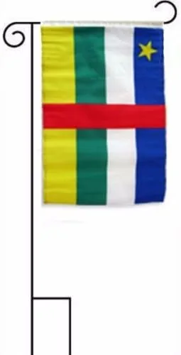12x18 12''x18'' Central African Republic Sleeved w/ Garden Stand Flag BEST Garden Outdor Decor polyester material FLAG PREMIUM Vivid Color and UV