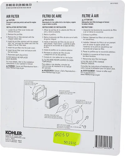 Miniatura 2 de CUB CADET 2088302S1C Kit de prelimpiador de filtro de aire Kohler LTX1045 LT1045 LTX1042 LTX1040 RZT42 LT1042 LT1040 i1046 XT1-LT42