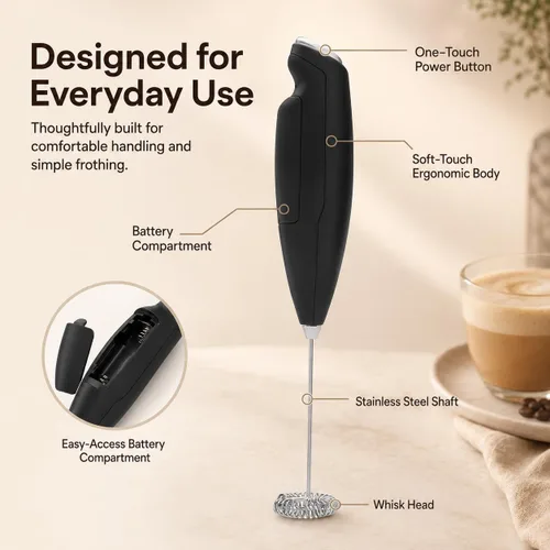 Miniatura 6 de ChefWave Espumador de leche portátil (negro)