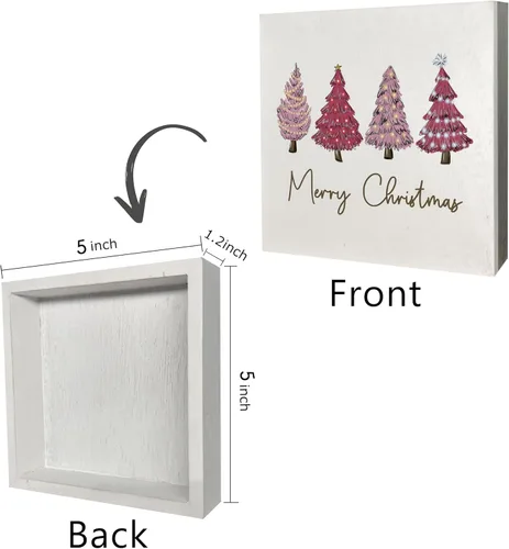 Miniatura 4 de KEUSPI Letrero de madera con texto en inglés "Merry Christmas", placa de madera de gnomo de Navidad, decoración para mesa, letreros de gnomos