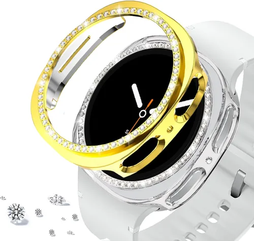Miniatura 126 de DEALELE Paquete de 1 + 3 fundas y protector de pantalla compatible con Samsung Galaxy Watch FE / 5/4 de 1.575 pulgadas, funda protectora