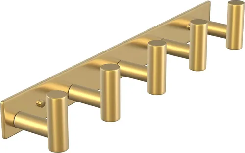 Miniatura 21 de PMMASTO Perchero montado en la pared, 3 ganchos de pared en forma de T para colgar, riel de ganchos para abrigos de acero inoxidable resistente
