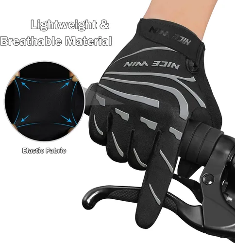 Miniatura 2 de NICEWIN Cycling Bike Gloves Men Women, Padded Anti-Slip Mountain Bike Gloves, Touch Screen Full Finger Road Bicycle Biking Gloves
