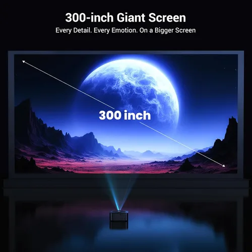 Miniatura 13 de Proyector inteligente Google TV con licencia oficial 1500 ANSI, HAPPRUN 4K Full HD Home Theater con enfoque automático, sonido Dolby, Wi-Fi