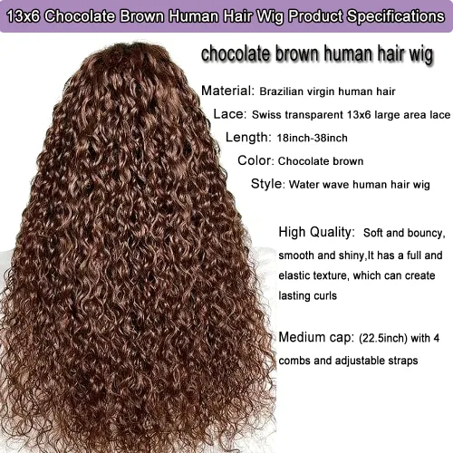 Miniatura 6 de Pelucas de cabello humano ondulado con encaje frontal transparente HD de 13 x 6 pulgadas, densidad 200, pelucas de ondas profundas para mujer