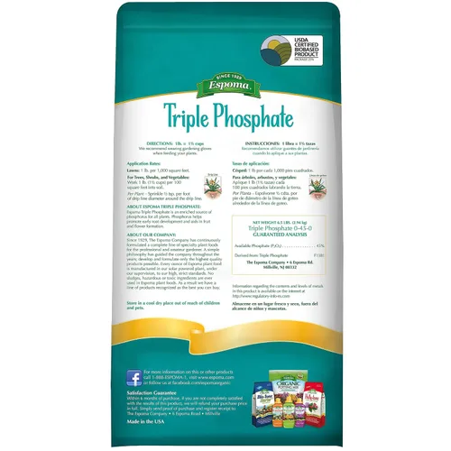 Miniatura 3 de Espoma Fertilizante triple fosfato 0-45-0, bolsa de 6.5 libras. Promueve el crecimiento de raíces y la floración en todas las plantas con flores