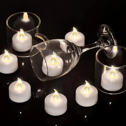 Miniatura 3 de Velas LED sin llama de luz de té: paquete de 12 con control remoto, duración de más de 400 horas, velas LED operadas por batería para decoración