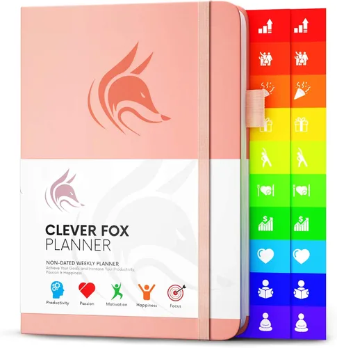 Miniatura 28 de Clever Fox Planificador – Planificador semanal y mensual sin fecha para productividad, gestión del tiempo y objetivos – Diario organizador – A5