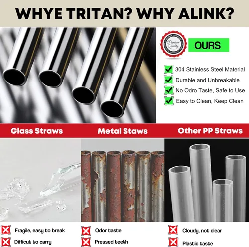 Miniatura 8 de ALINK Pajitas de acero inoxidable para botella de agua Owala FreeSip Sway de 30 onzas, paquete de 6 popotes de repuesto de metal reutilizables solo