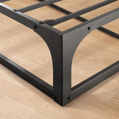 Miniatura 6 de Somier de cama individual Mellow 9 pulgadas, con base de colchón de láminas de acero resistente Negro