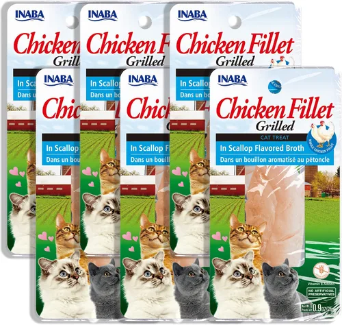 Miniatura 13 de INABA Natural, Filetes de Pollo a la Parrilla Cortados a Mano de Primera Calidad, Premios/Complemento/Suplemento para Gatos con Vitamina E