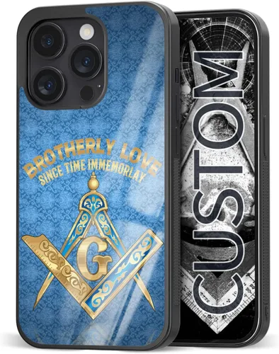 Miniatura 13 de Regalos de mampostería gratis para hombres, fundas hipster iPhone 11 12 13 14 Pro Max Plus Mini Xr Xs, Samsung Galaxy A03 A13 A53 A73 Note S Z Oro