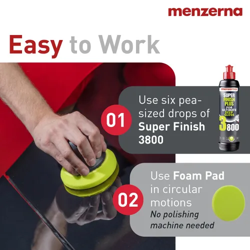 Miniatura 4 de Menzerna “Super Finish Plus 3800” Pulimento de brillo profundo para un acabado de espejo perfecto Compuesto de pulido para micro arañazos