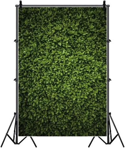 Yeele Fondo de pared de hierba de 6 x 9 pies para fotografía, hojas verdes naturales, fondo de fotos, boda, fiesta de cumpleaños, decoración de mesa