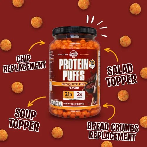 Miniatura 5 de Twin Peaks Protein Puffs - (Barbacoa de Mezquite), Apto para Keto, Aperitivo Bajo en Carbohidratos