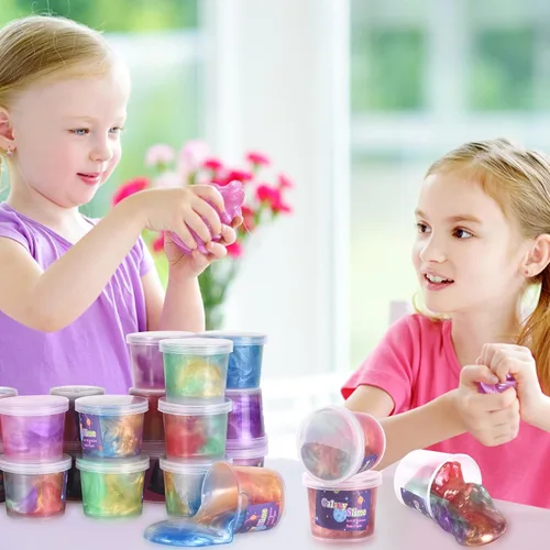 Miniatura 2 de Favores de Fiesta para Niños Kit de Slime Galaxia, Paquete de 30 Masilla Rica y Colorida a Granel, Lodo para Alivio del Estrés y la Ansiedad
