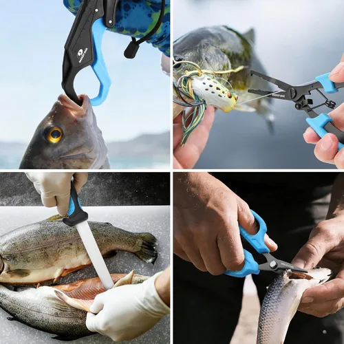 Miniatura 7 de Mossy Oak Fishing Tools Kit- Fishing Plier, Fish Lip Gripper, Multifunctional Fishing Hook Remover with Lanyards Sheath, Saltwater Resistant Fishing