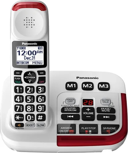 Celular inalámbrico (KX-TGM430B, Link2Cell) con máquina contestadora, 1 terminal de color negro, de la marca Panasonic, Negro