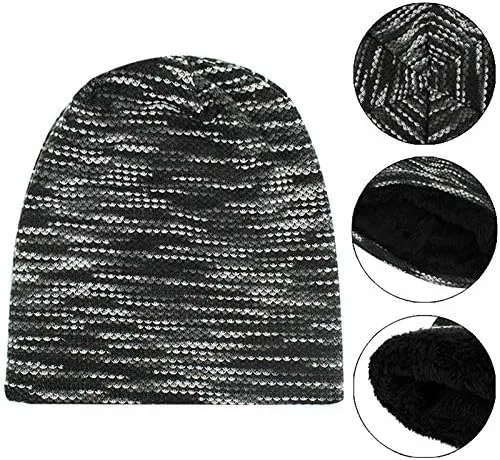 Miniatura 5 de Gorro de punto unisex para hombre y mujer, con forro de felpa