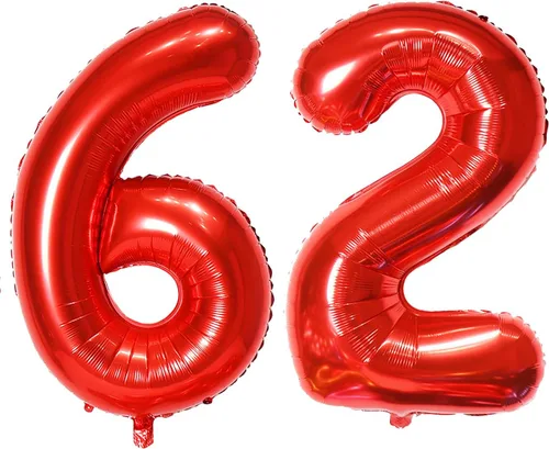Miniatura 33 de Globo de helio rojo del número 10 de 40 pulgadas, autosellado para decoración de fiesta de cumpleaños y decoración de fiesta de aniversario (rojo 10)