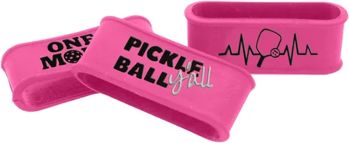Miniatura 11 de Palms-O-Aces Juego de 3 bandas de agarre para paleta de pickleball – Bandas de silicona para paletas de pickleball para asegurar sobreempuñaduras e