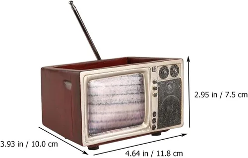 Miniatura 2 de POPETPOP Maceta retro para TV, macetas retro de 4.65 pulgadas para plantas de interior, maceta decorativa de resina creativa para suculentas