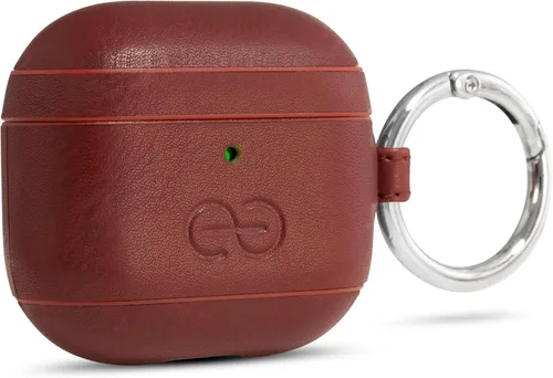 Miniatura 59 de Dreem Om - Funda para estuche con clip para llavero compatible con AirPods 1 y 2, funda de cuero vegano para Airpods para hombres y mujeres, Negro