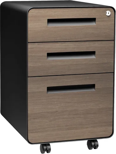 Miniatura 18 de Laura Davidson Furniture Stockpile Archivador de 3 Cajones con Cerradura - Archivador de Metal Bajo Escritorio de Oficina, Carpetas de Archivo