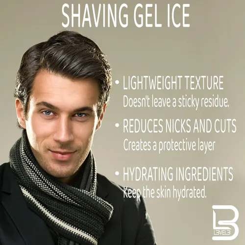Miniatura 3 de L3 - Gel de afeitar de nivel 3 - Gel de afeitado recto - No irritante - Olor refrescante - No necesita toalla caliente - Gel de afeitar de nivel