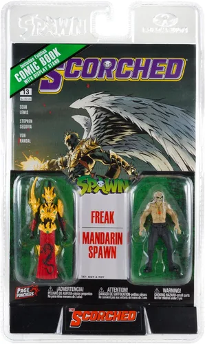 Miniatura 7 de McFarlane Toys - Spawn Page Punchers 2pk Freak and Mandarin Spawn Figuras de acción de 3 pulgadas con cómic