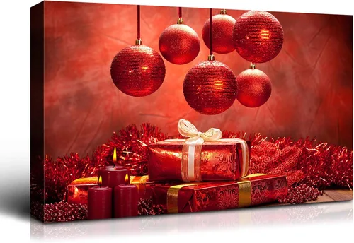 Miniatura 55 de Denozer - Arte de pared de muñeco de nieve de Navidad, impresiones artísticas sobre lienzo para dormitorio, sala de estar, decoración de pared