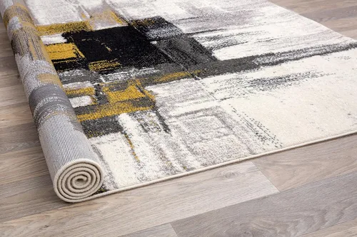 Miniatura 30 de Rugshop Alfombra Corredor Abstracta Contemporánea Negra — No Desprende Pelusa para Pasillo, Entrada y Cocina 2' x 7