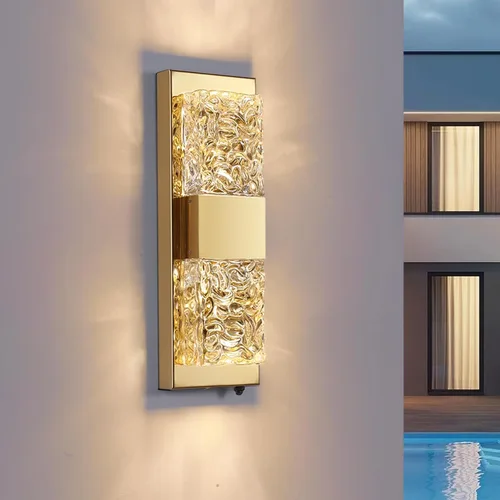 Miniatura 27 de Lámpara de pared inteligente para exteriores, lámpara exterior que cambia de color RGB, iluminación de pared exterior de carcasa de metal, luces