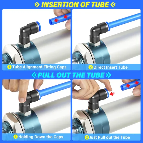 Miniatura 5 de TAILONZ PNEUMATIC Azul 0.236 in OD 0.157 in ID poliuretano PU manguera de aire tubo kit 32.8 ft 32.8ft