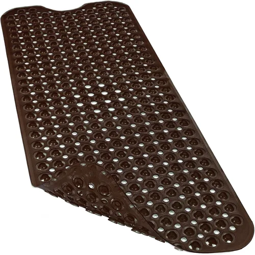 Miniatura 13 de Alfombrillas para bañera y ducha, 40x16 pulgadas extra grandes, antideslizantes, suaves, para bañera con ventosas y agujeros de drenaje